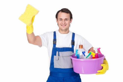 Commercial cleaning in a retail or high-traffic business environment