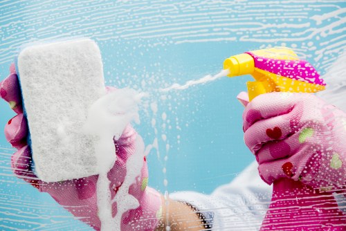 Kitchen and bathroom house cleaning routine