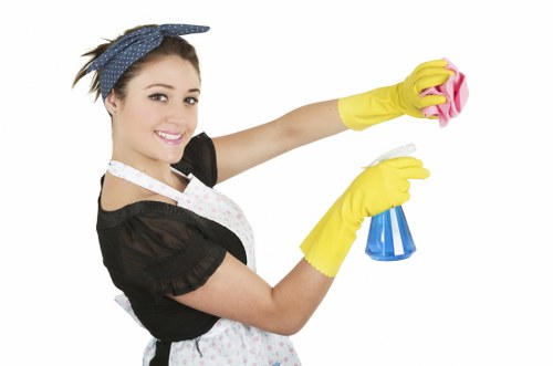 Spot cleaning stains on a mattress with a cloth