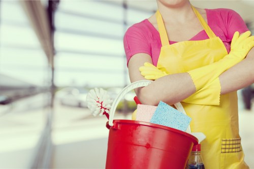 Cleaning supplies prepared for a thorough deep cleaning routine